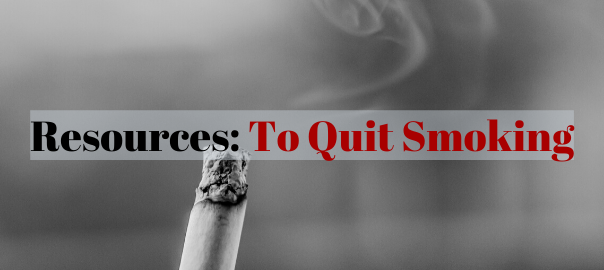 Resources To Quit Smoking (image of gross cigarette ash and smoke)